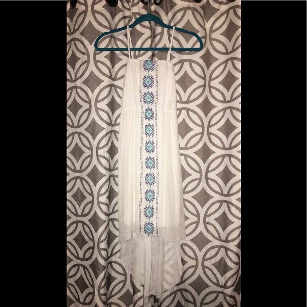 Spaghetti strap tribal print dress